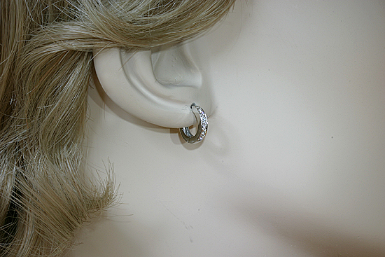 Drop Earrings 14k White Gold Heart Shape 6mm Blue Topaz